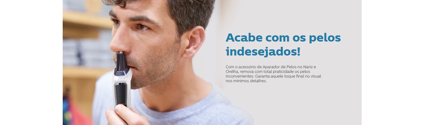 Aparador Multifuncional Philips Serie 3000 7 Acessórios 1 Velocidade Branco/Preto - MG3721/77